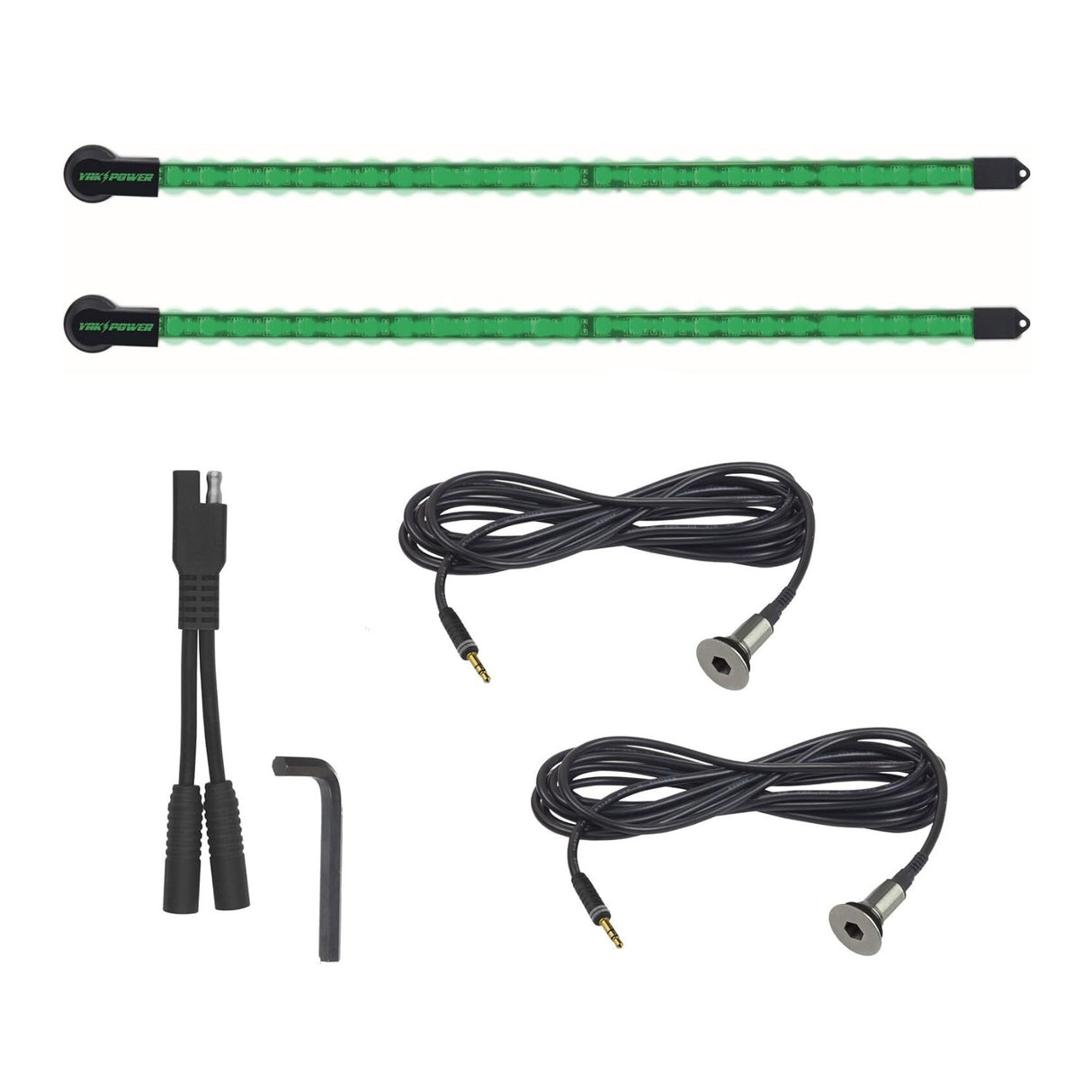 Yak-Power 20-Inch LED Light Kit (2-Piece, Green)