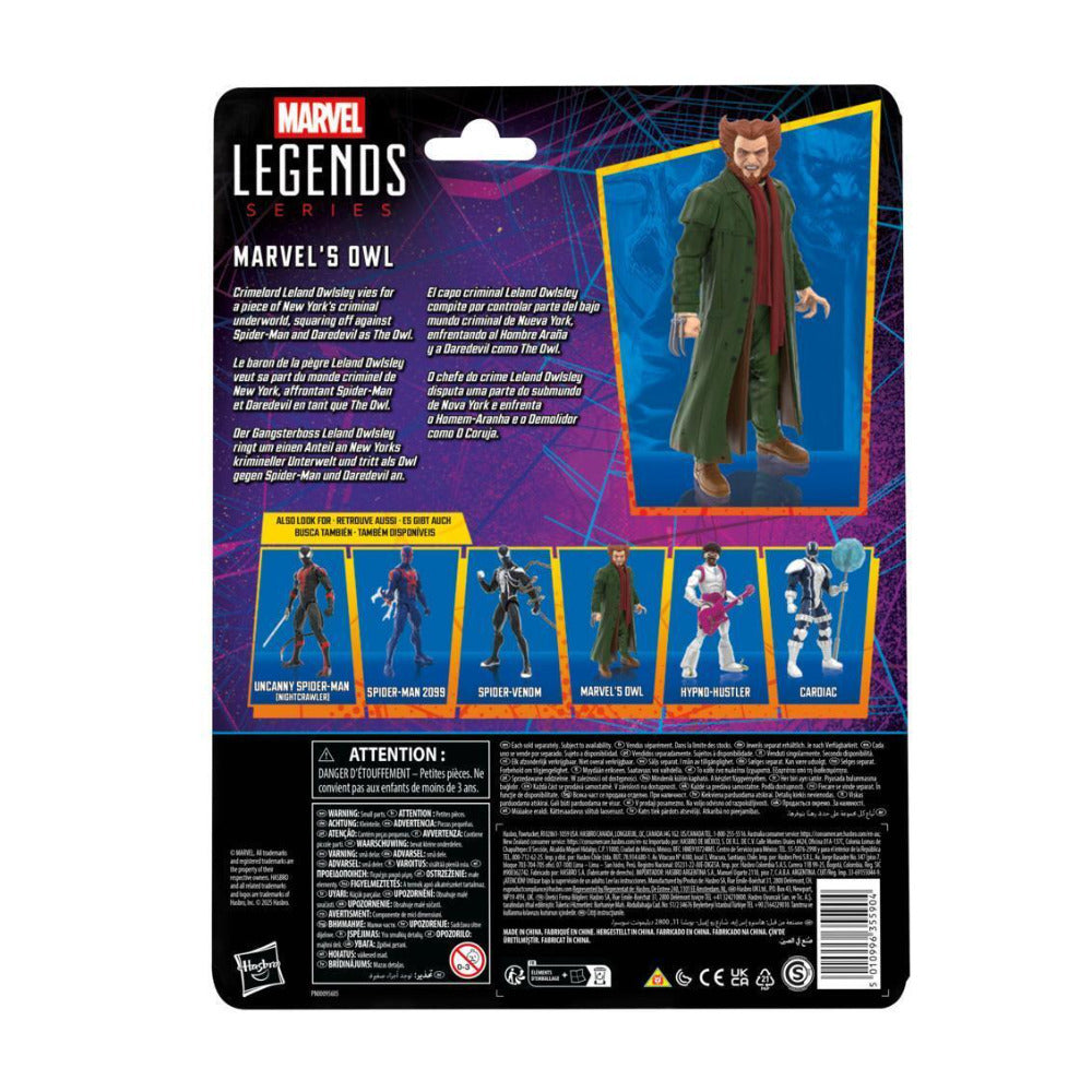 Hasbro Marvel Legends Series Marvels Owl Retro Cardback SpiderMan Action Figure