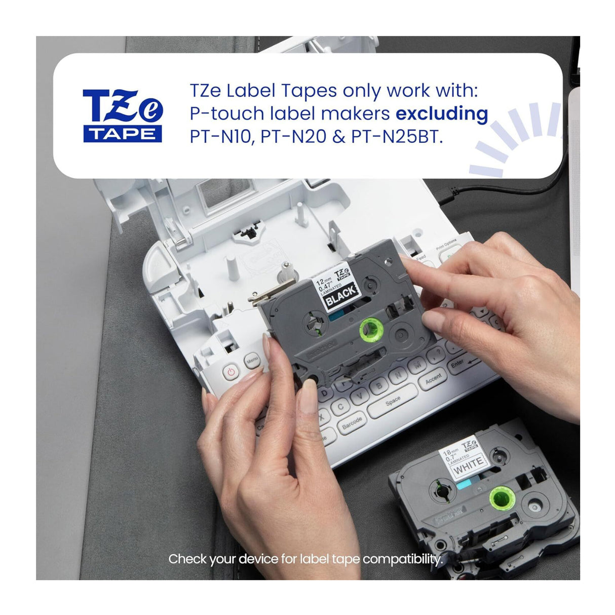 Brother Genuine P-Touch 6-Pack TZe-241 Laminated Tape for Label Makers Bundle