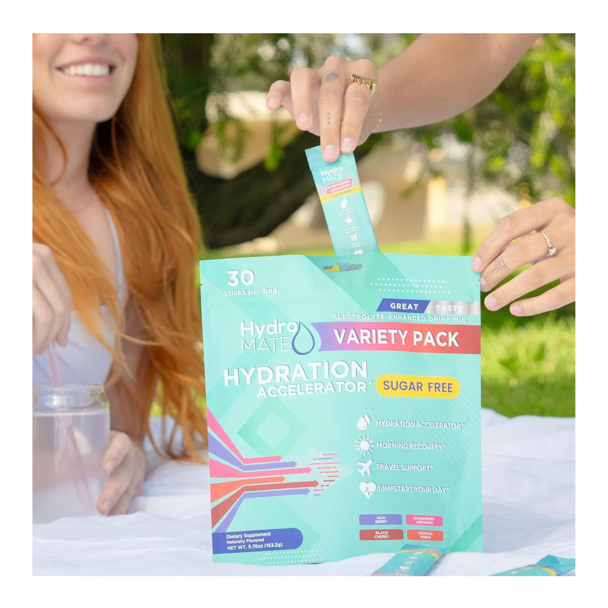 Hydromate Sugar Free Electrolyte Powder Variety Pack (16 Sticks)