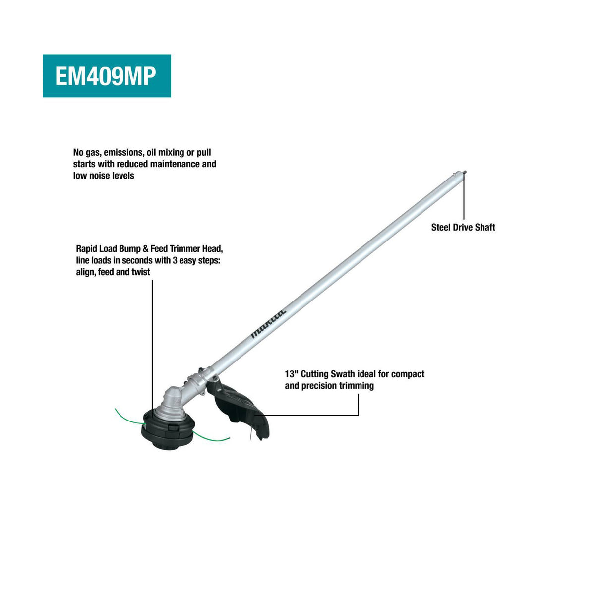 Makita XUX02SM1X6 18V LXT Brushless Couple Shaft Power Head Kit (4.0Ah)