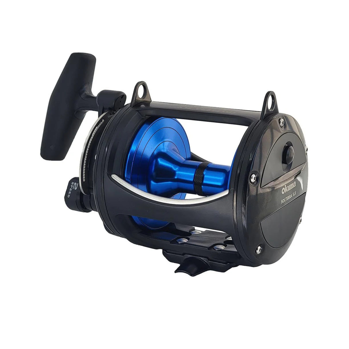 Okuma Solterra SLX-50WIIb Two Speed Lever Drag Reel (600yds-60lb, Black)