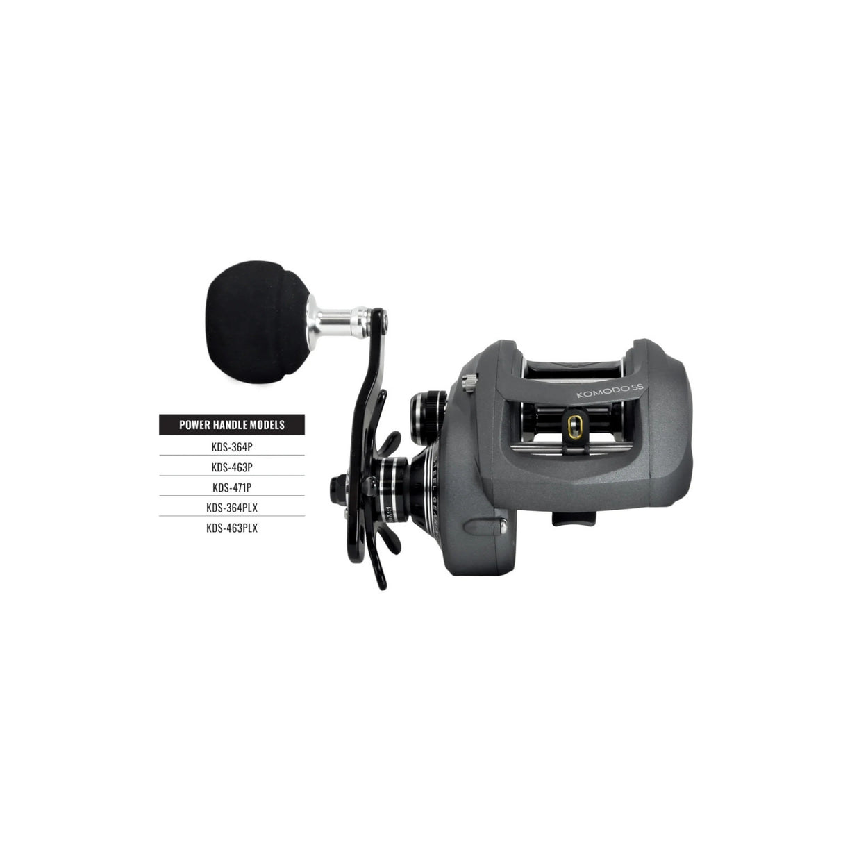 Okuma Komodo SS Large Capacity Low Profile Baitcaster (Left-Hand, Power Handle)