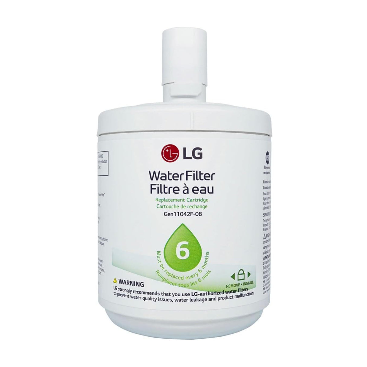 LG Genuine LT500P 6 Month/500 Gal Replacement Refrigerator Water Filter (White)