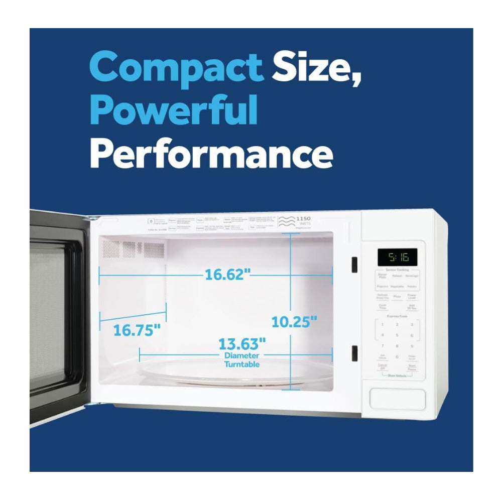 GE Countertop 1.6 Cubic Ft Microwave Oven (White)