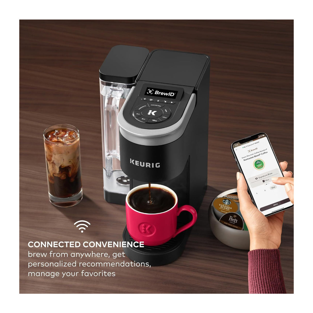 Keurig K-Supreme SMART Coffee Maker with WiFi & MultiStream Tech (6-12oz, Black)