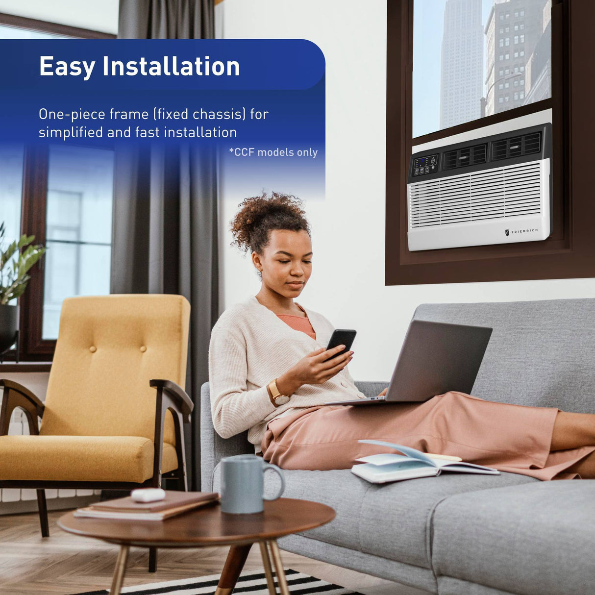 Friedrich 8K BTU R-32 Chill Premier Cool Only Window/ Thru-Wall Air Conditioner