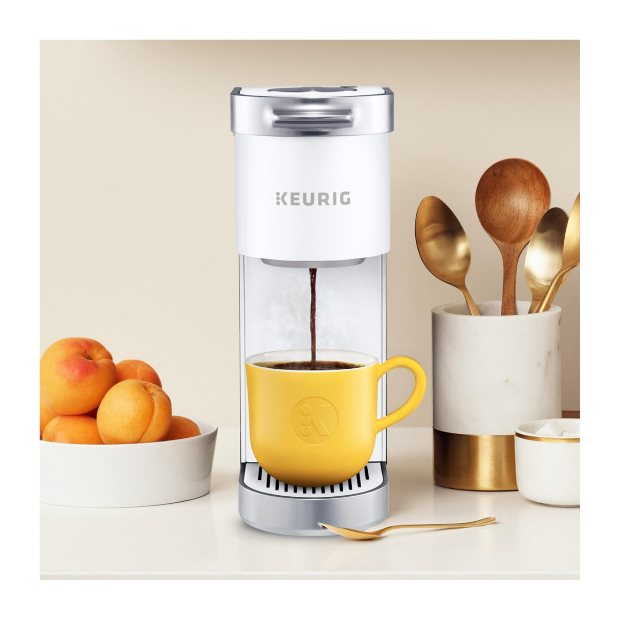Keurig K-Mini Plus Single Serve Coffee Maker (White, Refurbished)