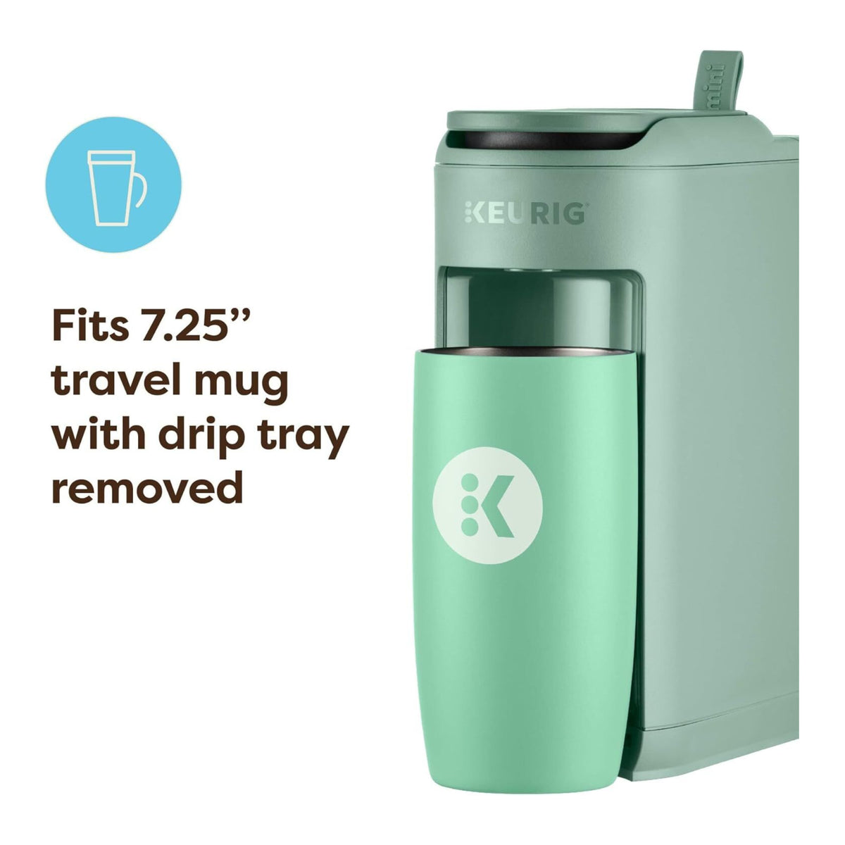 Keurig K-Mini Mate Single Serve K-Cup Pod Coffee Maker, Glamping Green (Certified Refurbished)