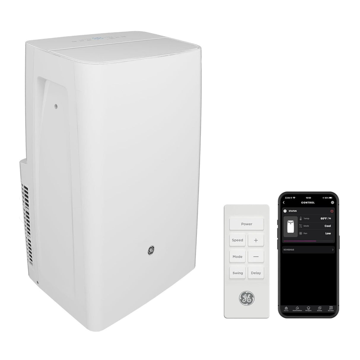 GE APHS08WWF 8,000 BTU DOE SACC Portable Air Conditioner for Medium Rooms