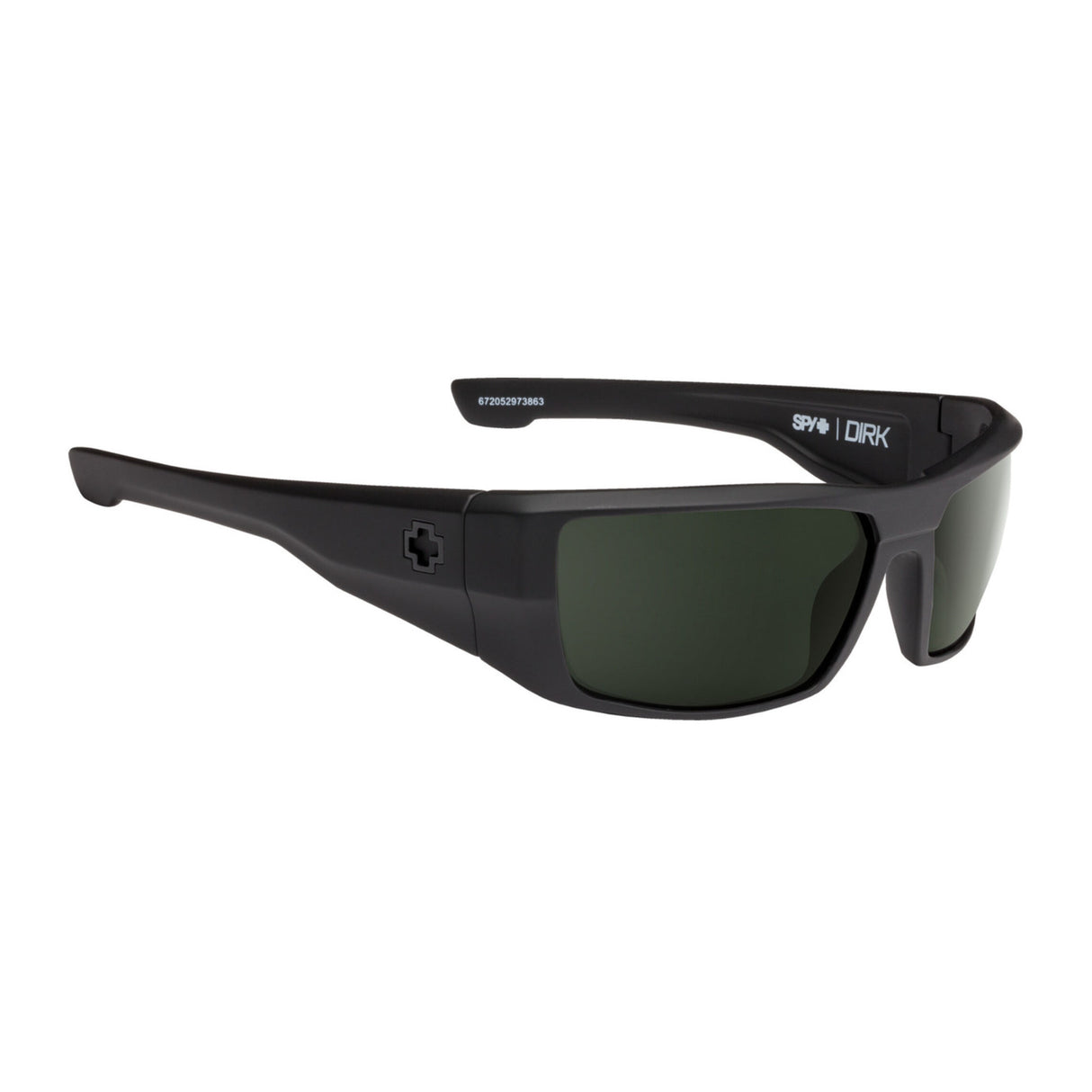 Spy Optic Dirk Wrap Men's Sunglasses (Soft Matte Black/Happy Gray Green Polar)