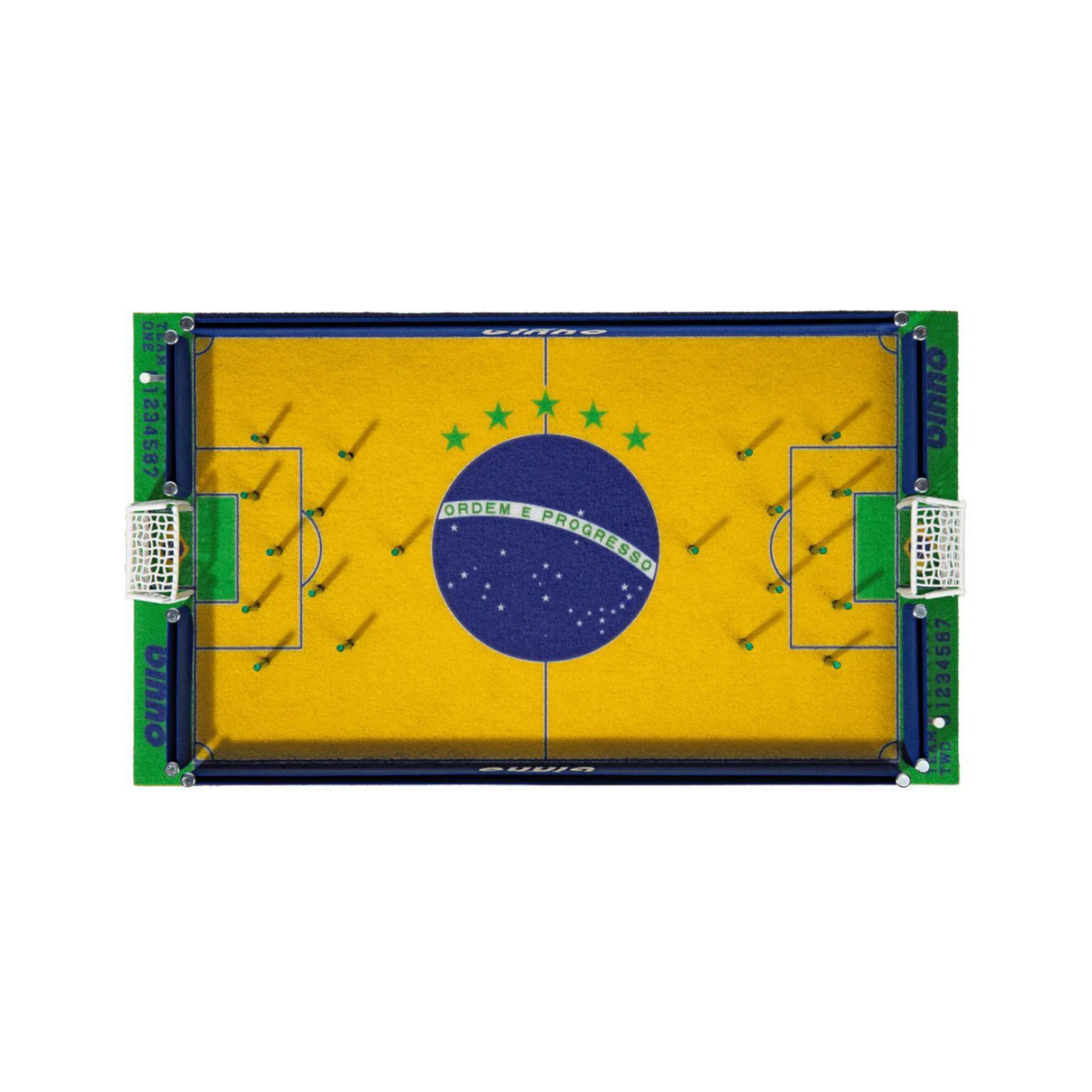 Binho Board Brazil Edition Finger Flick 2-Player Tabletop Sports Game Set
