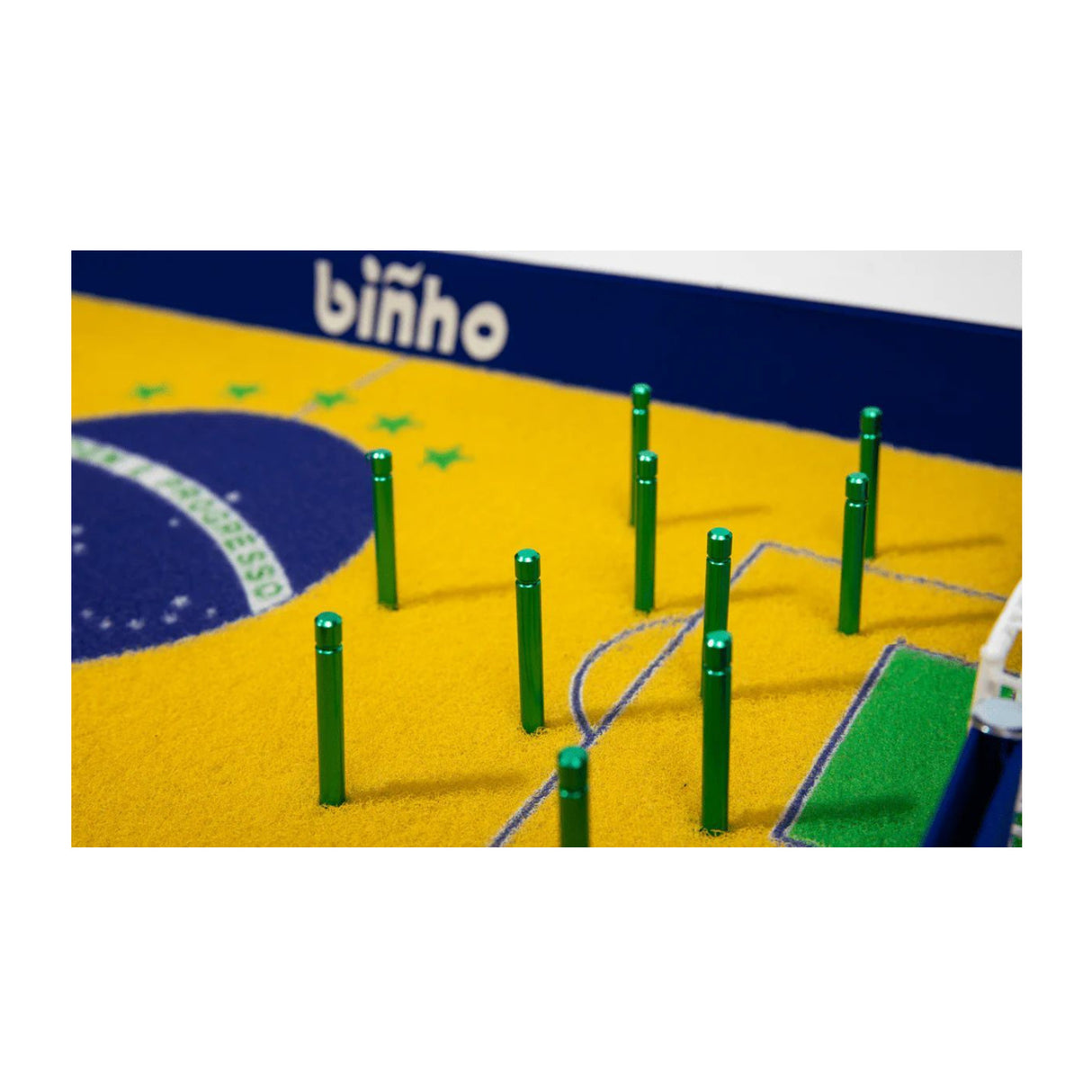 Binho Board Brazil Edition Finger Flick 2-Player Tabletop Sports Game Set