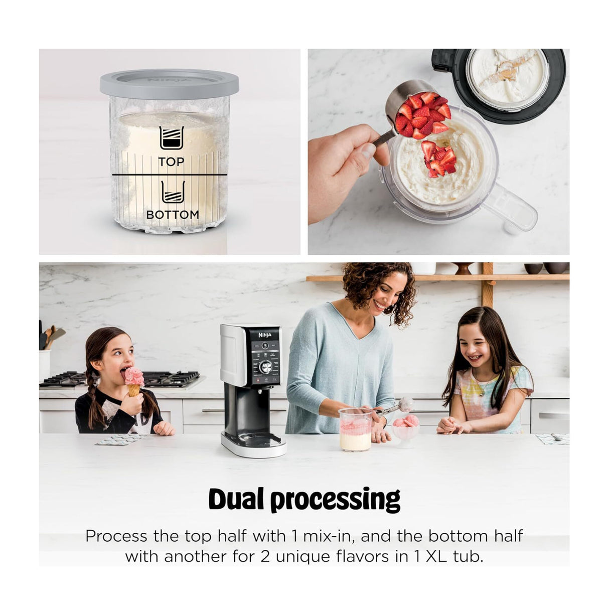 Ninja CREAMi Deluxe 11-in-1 Ice Cream Maker with 2x 24 oz XL Tubs (Silver)
