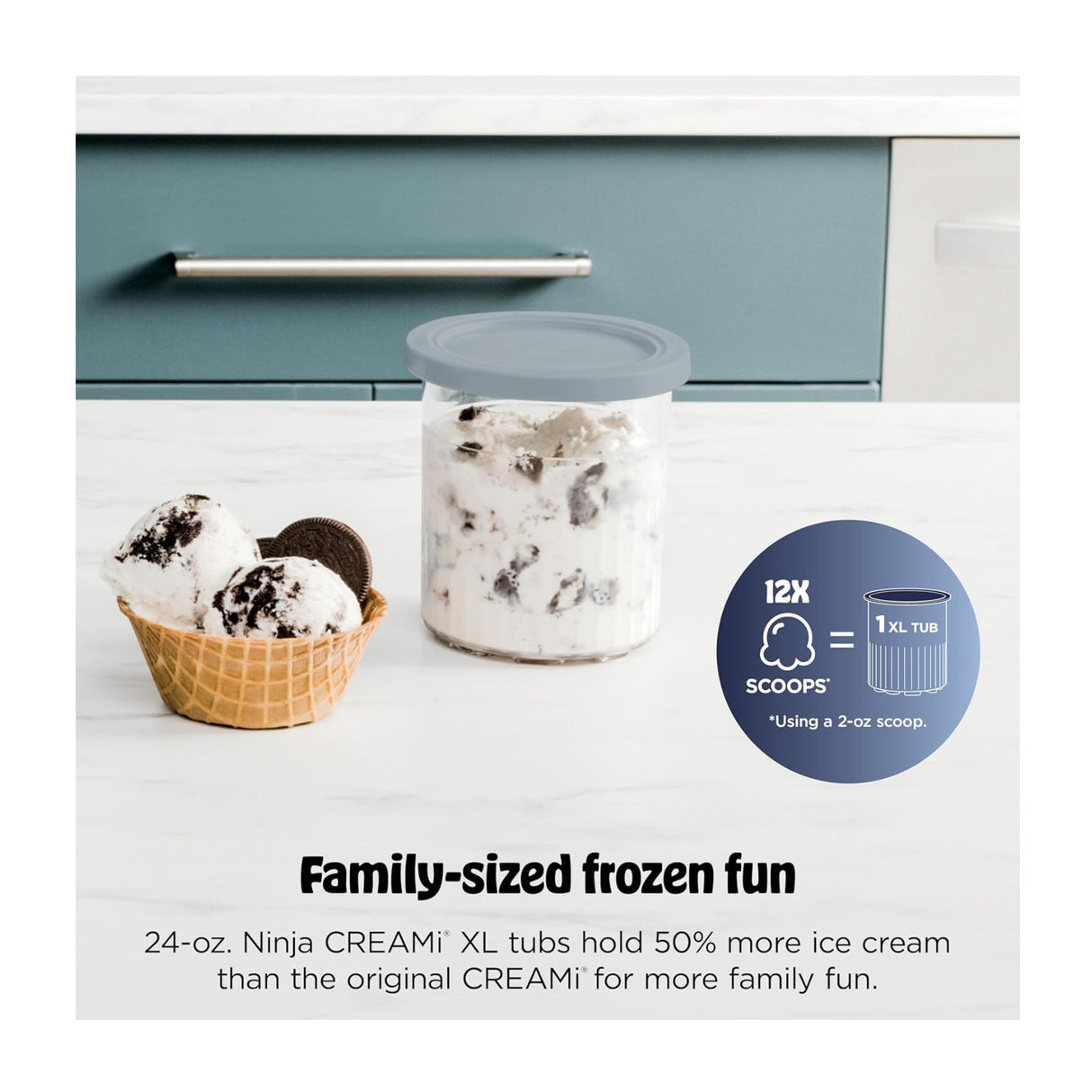 Ninja CREAMi Deluxe 11-in-1 Ice Cream Maker with 2x 24 oz XL Tubs (Silver)