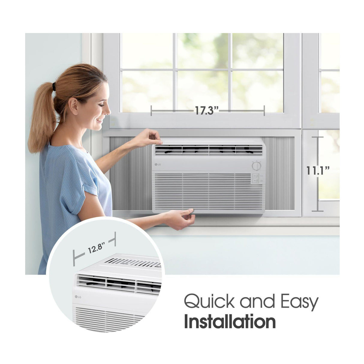 LG 5,000 BTU Window Air Conditioner, Cools 150 Sq.Ft. with Quiet Operation