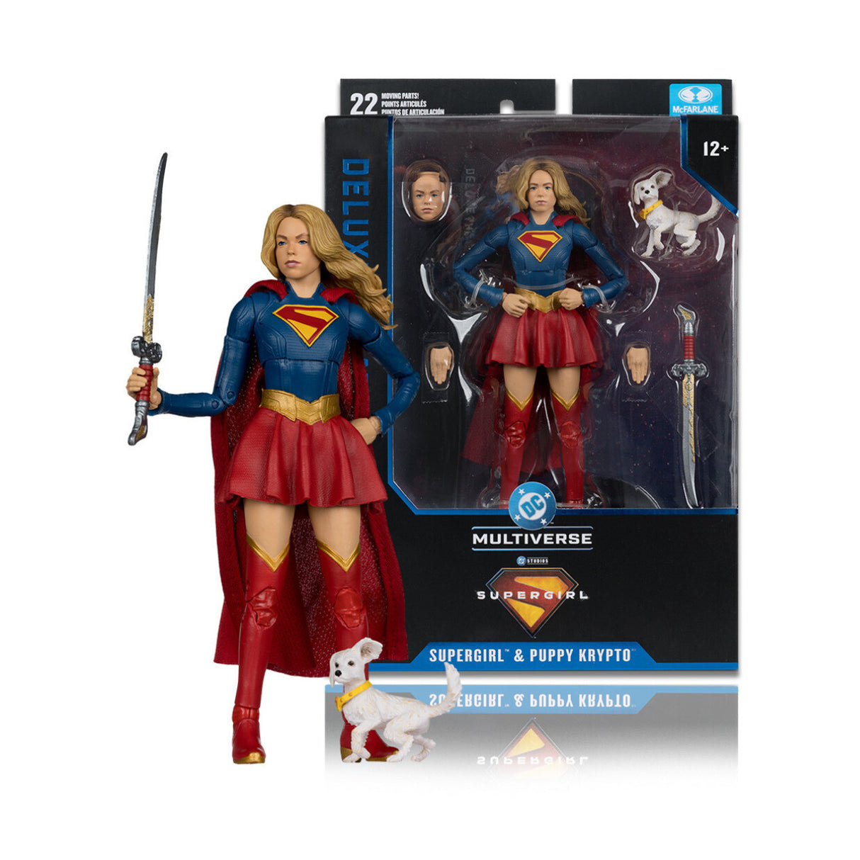 McFarlane Toys DC Supergirl, Krem and Lobo with Spacehog Action Figures Bundle