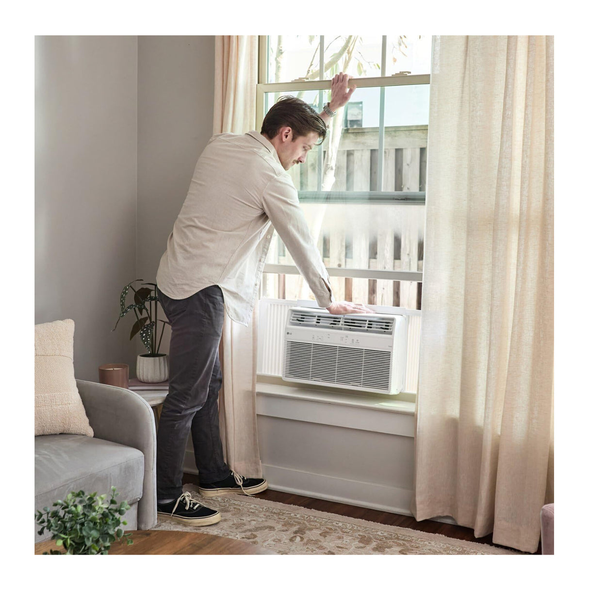 LG 10,000 BTU Wi-Fi Enabled Window Air Conditioner (Matte White)