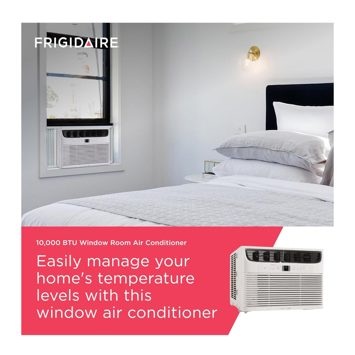 Frigidaire 10,000 BTU Window Air Conditioner with Remote and Eco Mode (White)