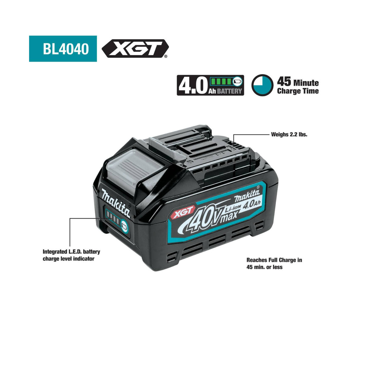 Makita GRU01M1 40V max XGT Brushless Cordless 15 Inch String Trimmer Kit (4.0Ah)