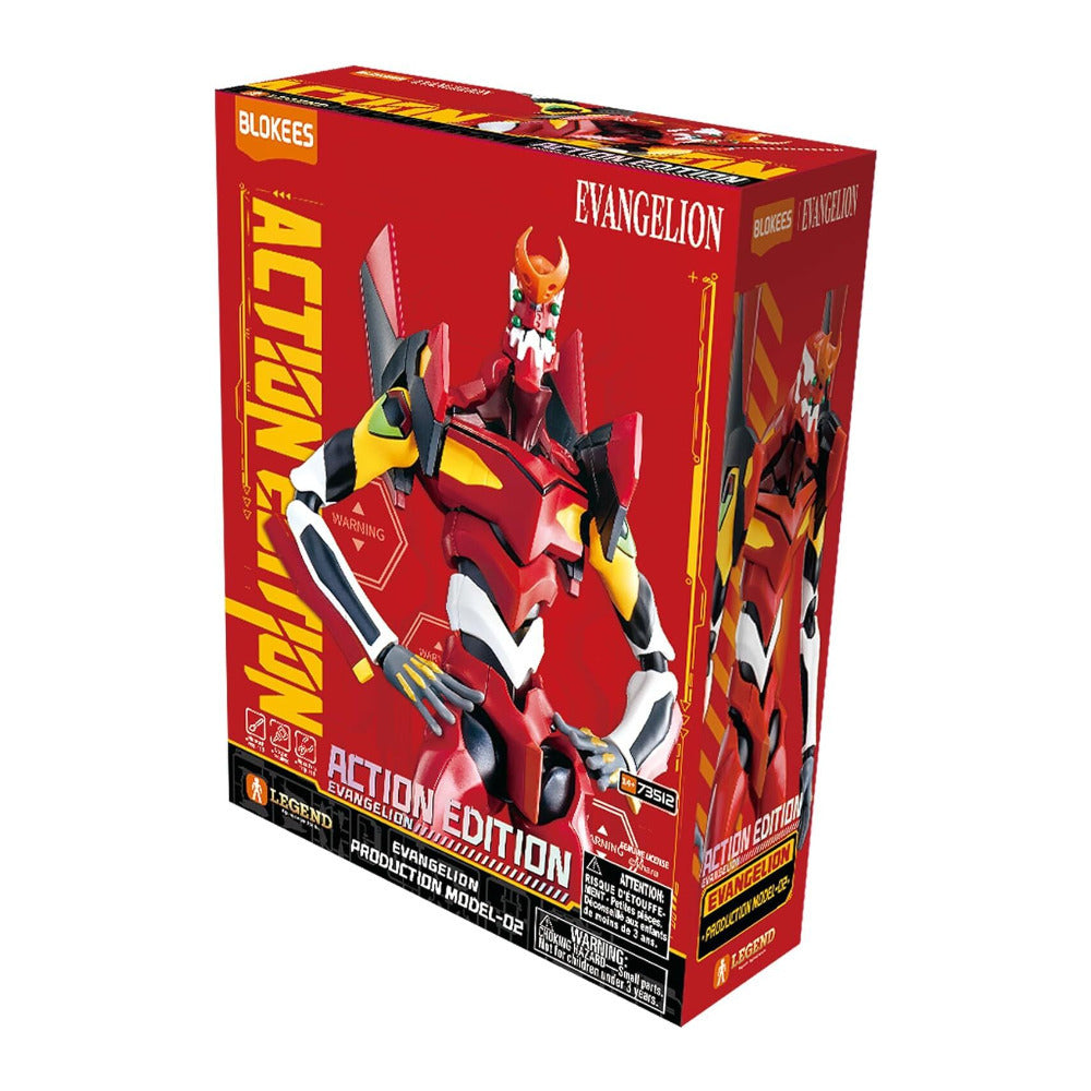 BLOKEES Evangelion UNIT 02 Ultra Action Edition Build Kit 7-Inch Figure