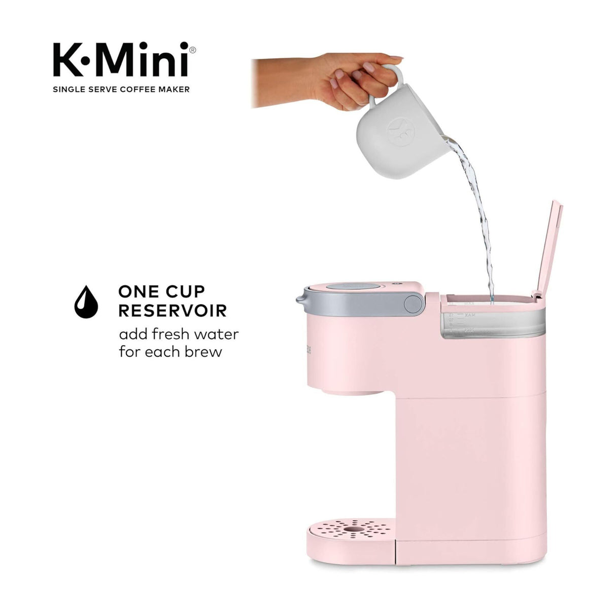 Keurig K-Mini Single Serve K-Cup Pod Coffee Maker (Dusty Rose)