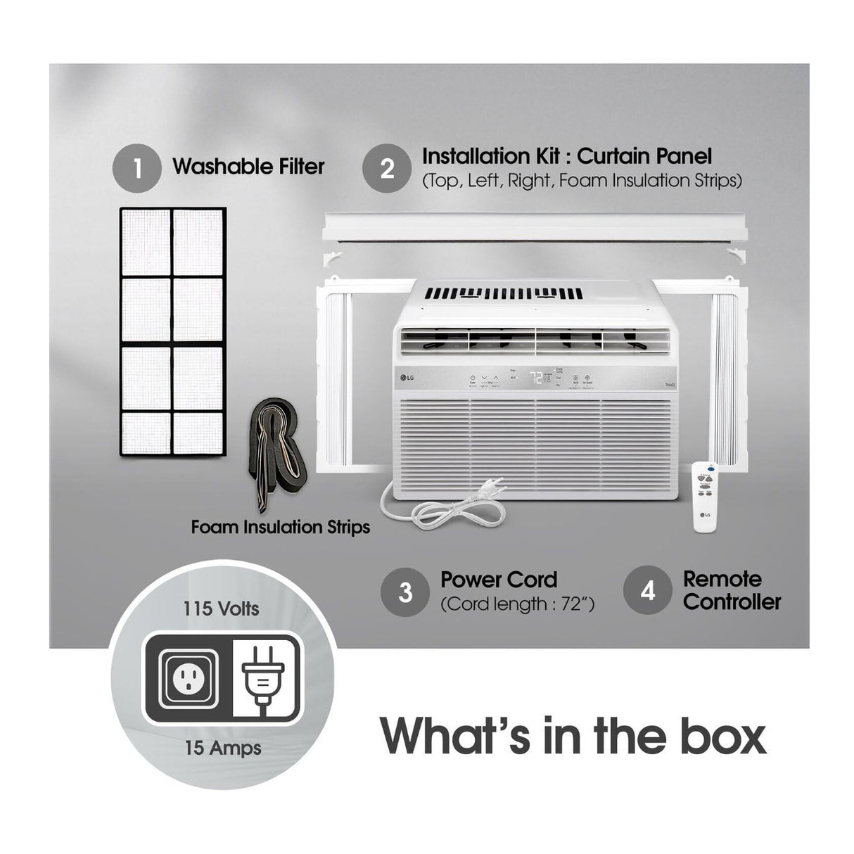LG 8000 BTU Window Air Conditioner with Wifi Controls (White)