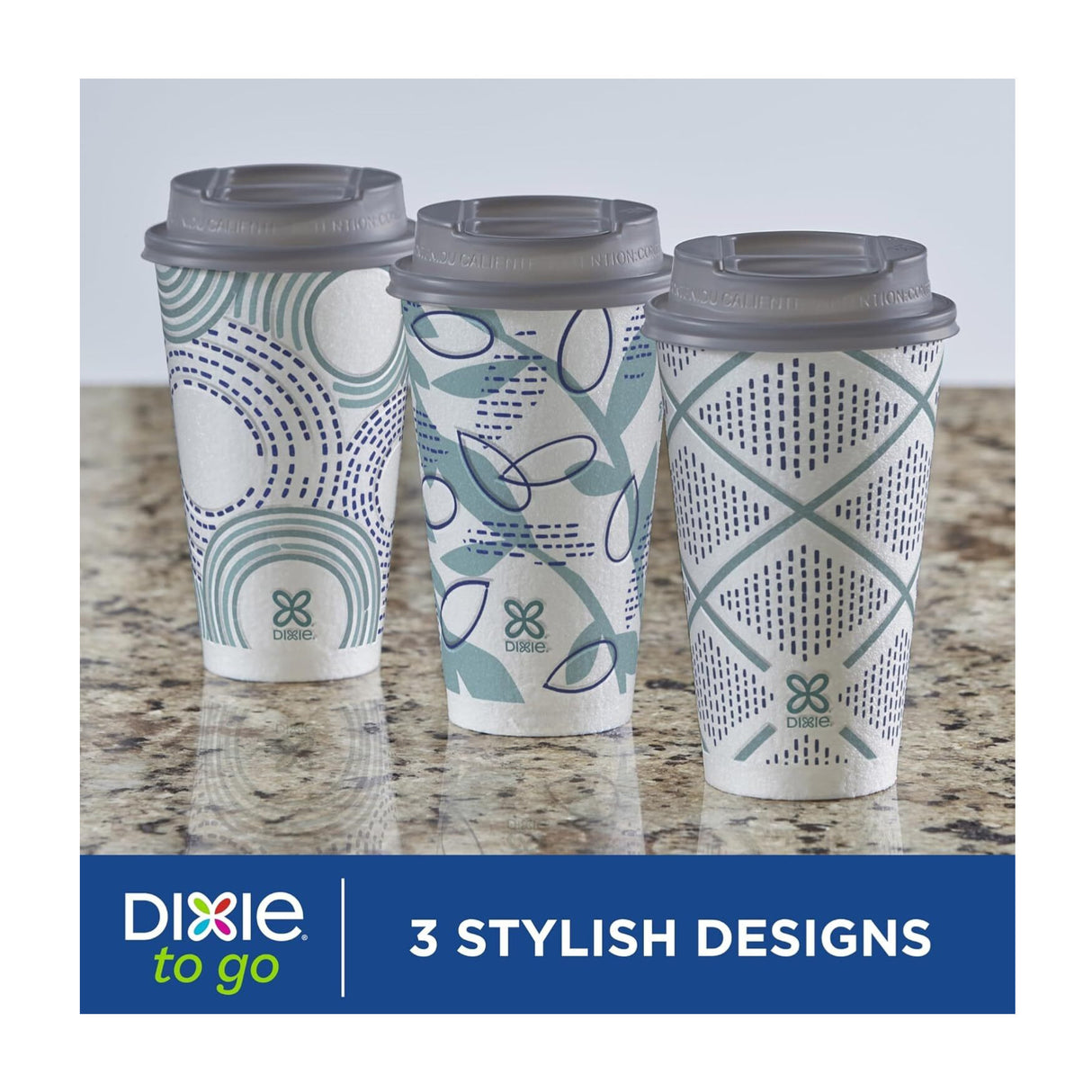 Dixie To Go Insulated 16 Oz. Coffee Paper Cups with Lids (144 Count)