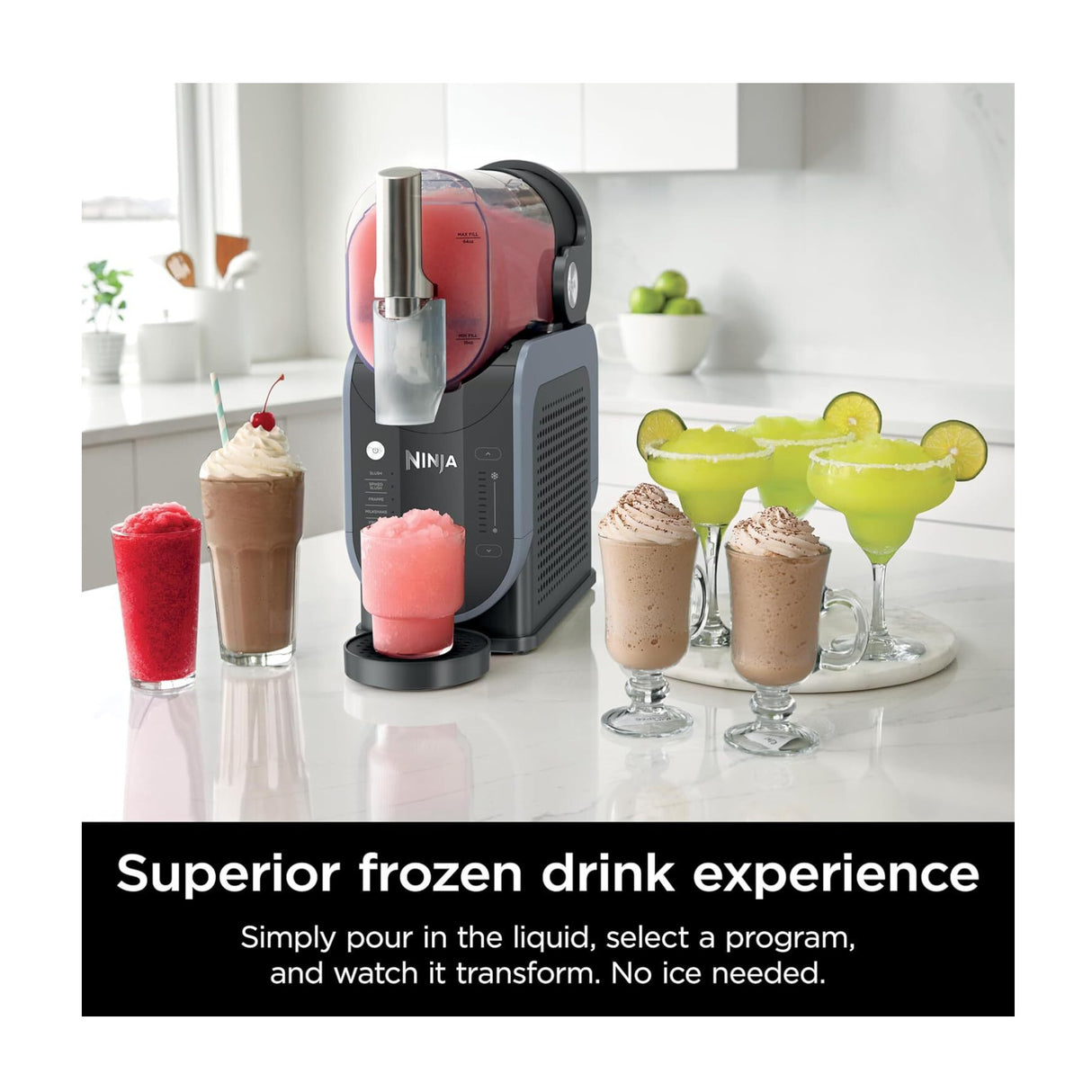 Ninja SLUSHi Professional Frozen Drink and Slushie Maker (Artic Blue/Gray)