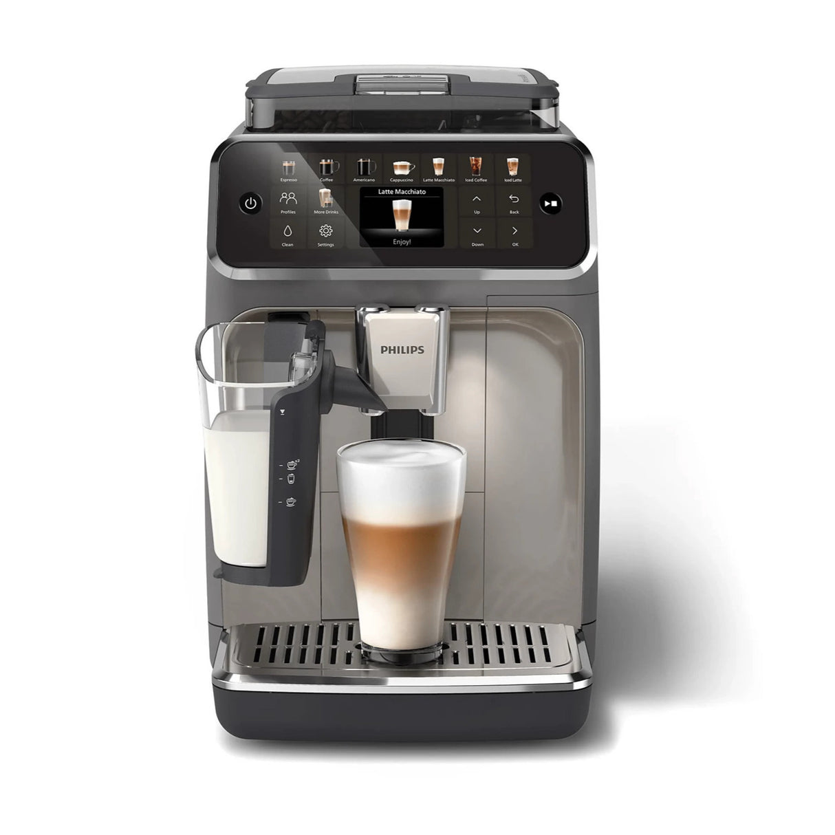 Philips EP5544/90 Automatic Espresso Machine with LatteGo System (Grey Chromed)