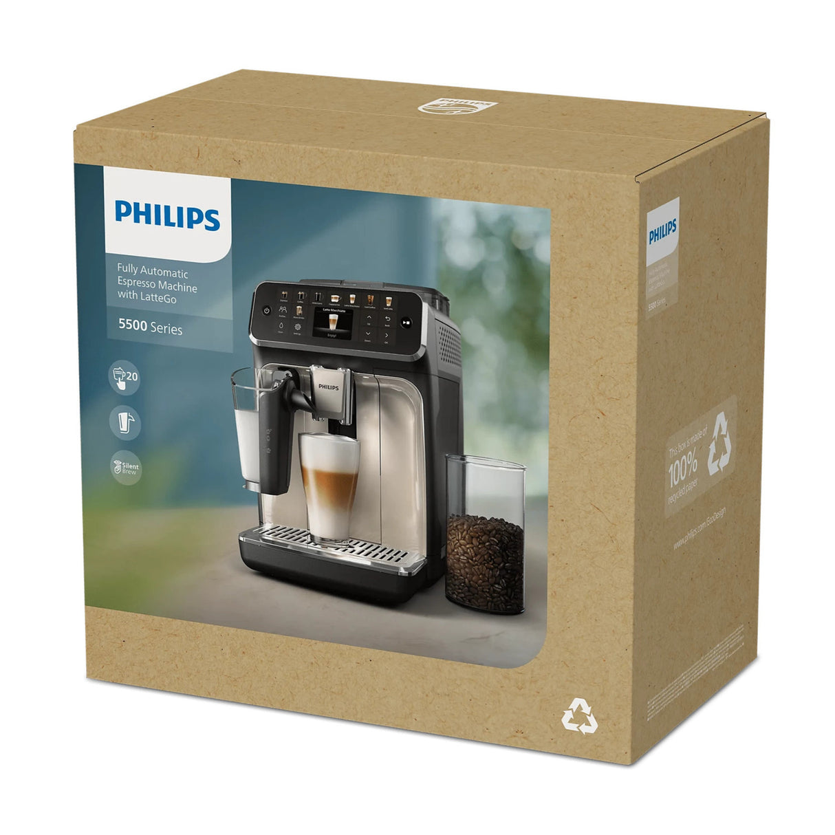 Philips EP5544/90 Automatic Espresso Machine with LatteGo System (Grey Chromed)