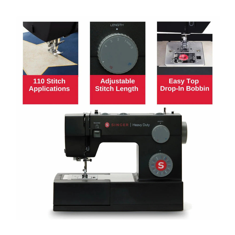 SINGER Heavy Duty 4432 Black Sewing Machine with 32 Built-In Stitches and 1100 Stitches/Min Speed