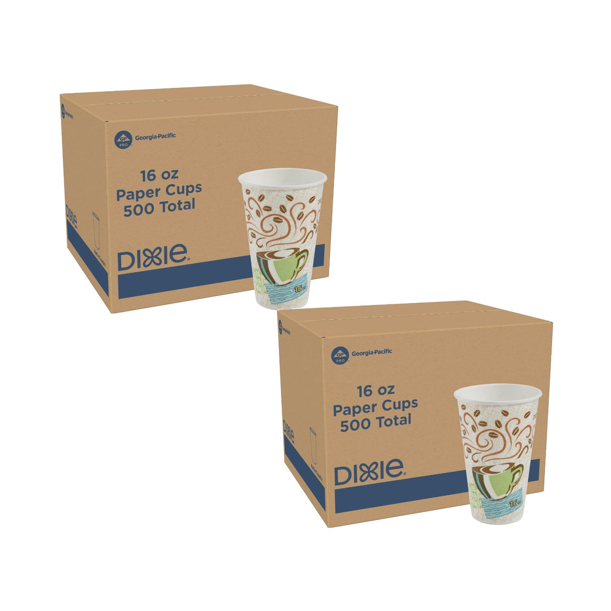 Georgia-Pacific Dixie PerfecTouch 16 oz Insulated Paper Coffee Cups (1000 Count)