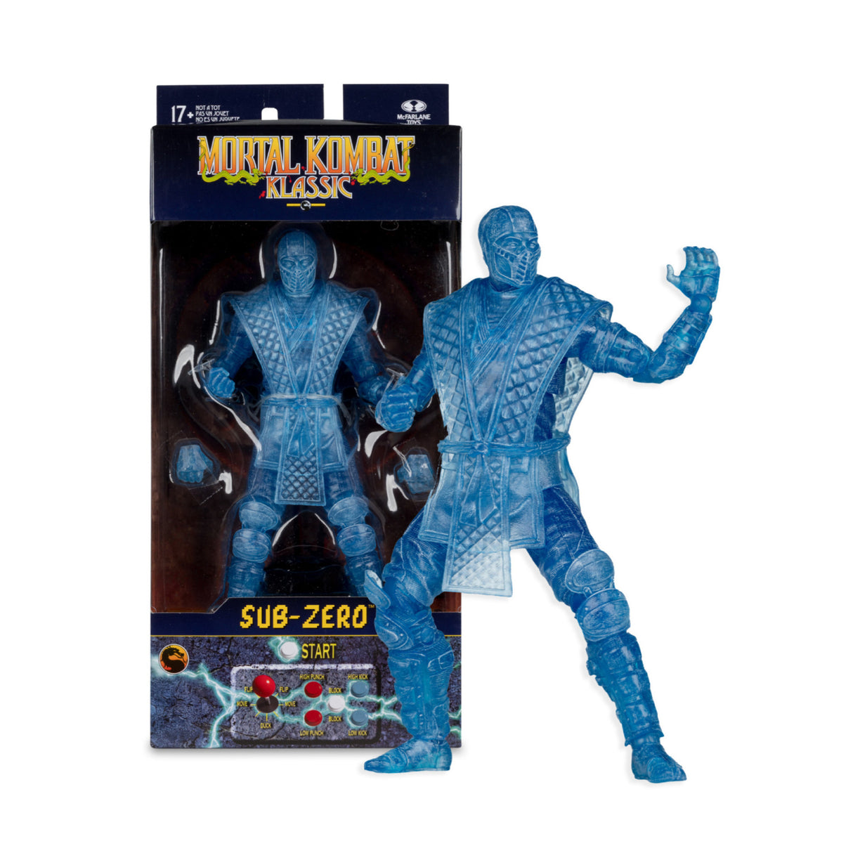 Mortal Kombat Klassic 7-inch Ice Clone Sub-Zero Action Figure with Ultra Articulation
