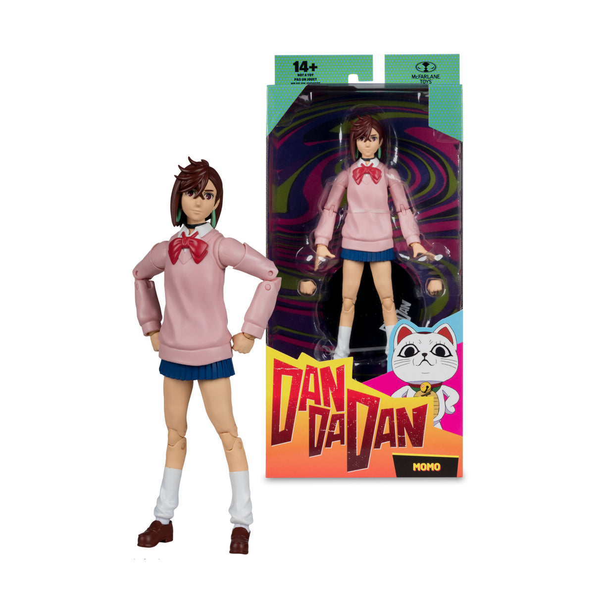 Dandadan 7-inch Momo Ayase Action Figure with Ultra Articulation and Accessories (Random Color)