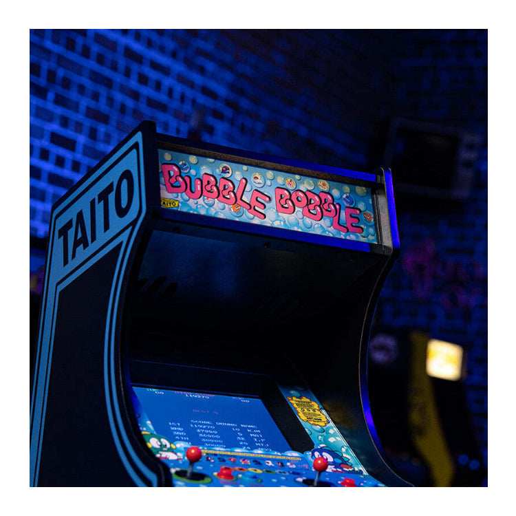 Numskull Quarter Arcades Bubble Bobble Mini Arcade Machine Bundle with Bar Stool and Trash Can