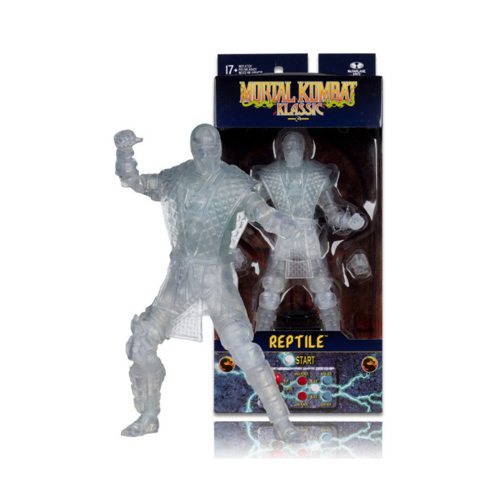 Invisible Reptile Warrior 7-inch Classic Video Game Action Figure with Ultra Articulation and Base