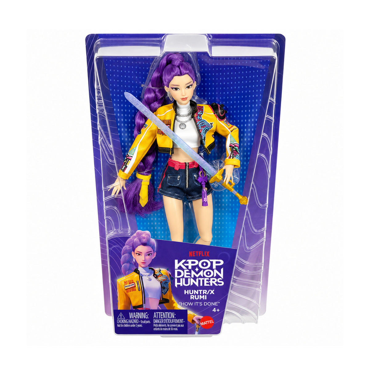 Mattel KPop Demon Hunters HUNTR/X Rumi How It’s Done Fashion Doll with Saingeom Sword