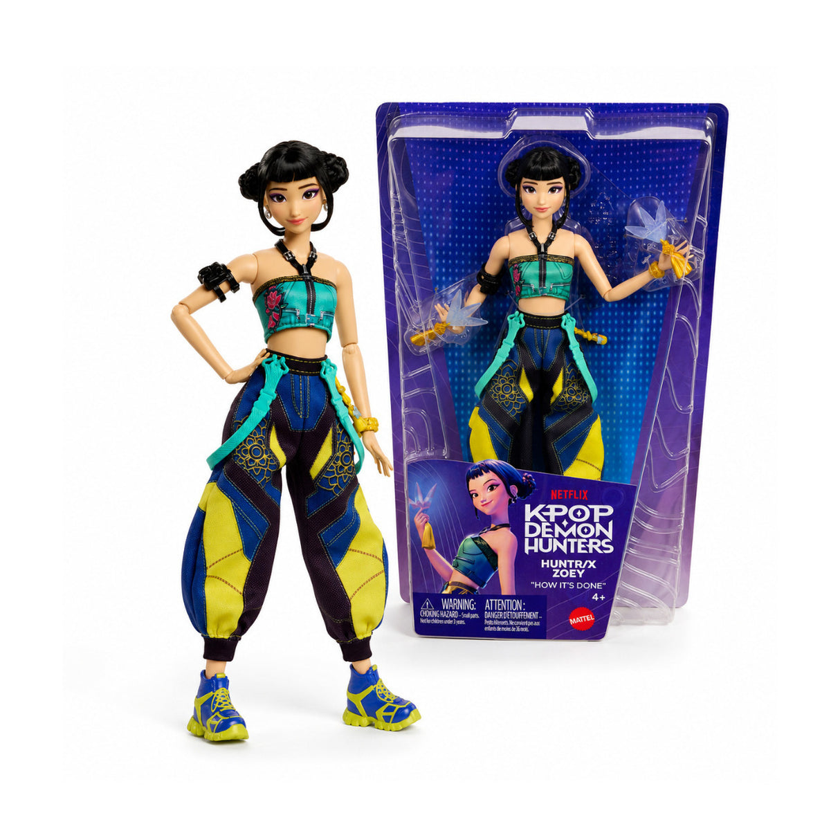 Mattel KPop Demon Hunters HUNTR/X Fashion Dolls (Rumi, Zoey, Mira) and Jinu from Saja Boys