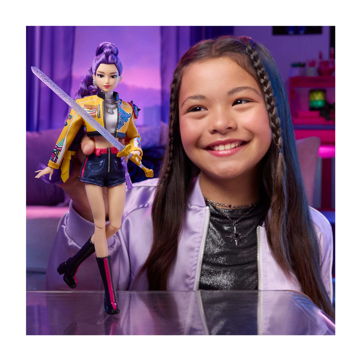 Mattel KPop Demon Hunters HUNTR/X Fashion Dolls (Rumi, Zoey, Mira) and Jinu from Saja Boys
