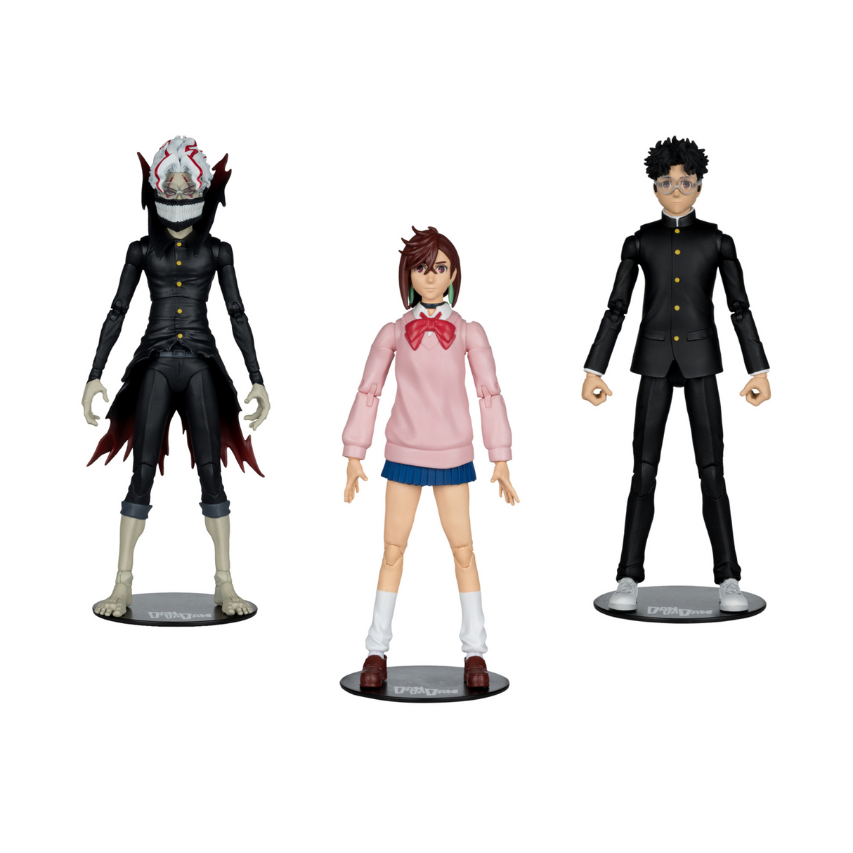 Dandadan 7-inch Action Figure Bundle with Okarun School Uniform, Okarun Transformed, and Momo Ayase