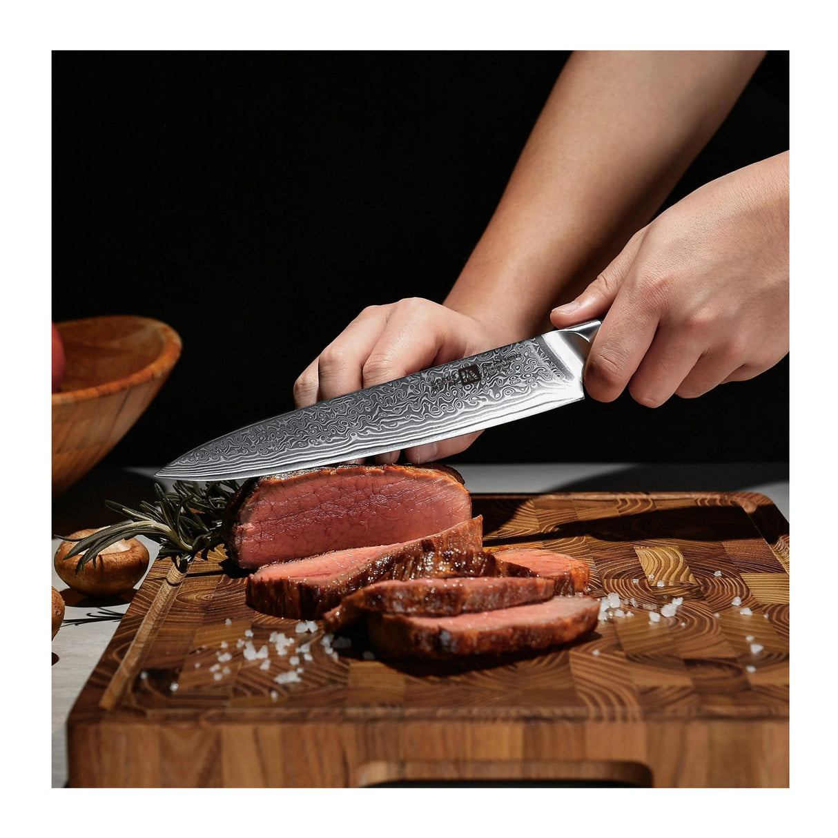 Klaus Meyer Empira Damascus 5 Piece Kitchen Knife Block Set