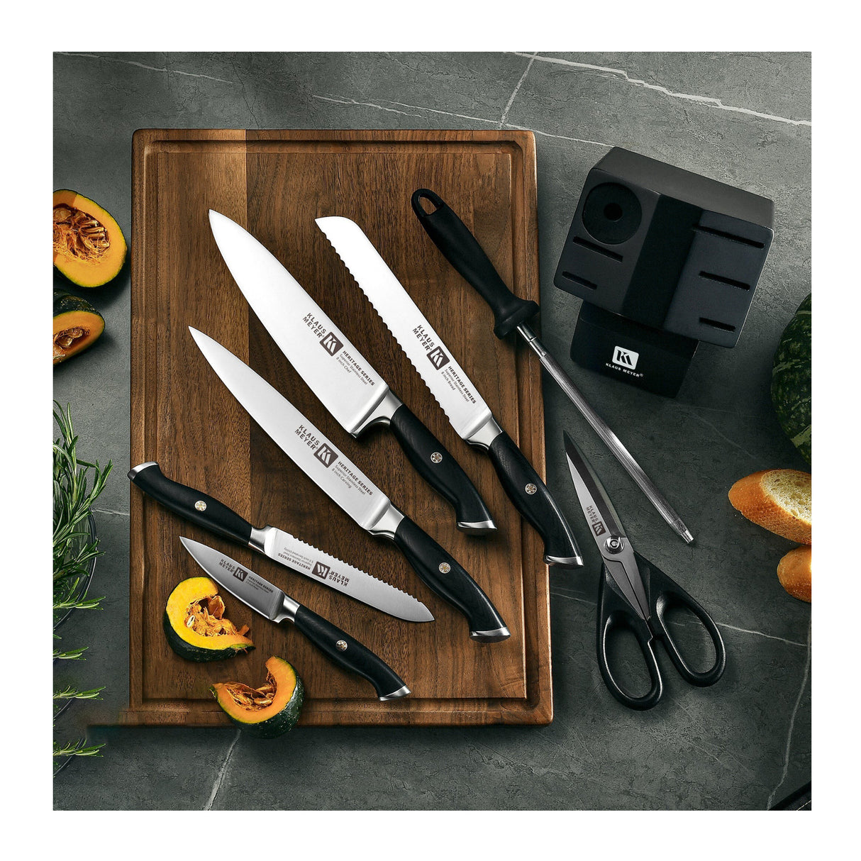 Klaus Meyer Heritage 8 Piece Kitchen Knife Block Set