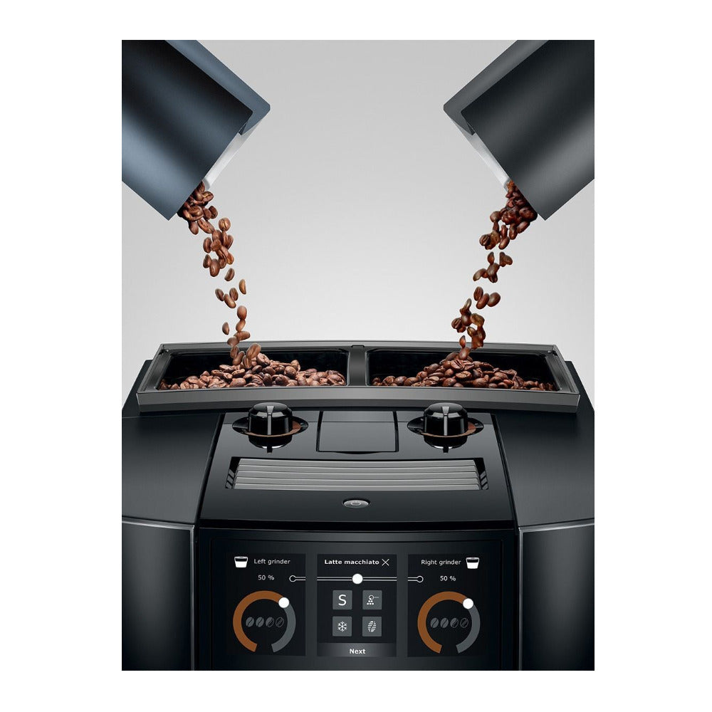 JURA J10 Twin Automatic Coffee Machine with Dual Grinders (Diamond Black)