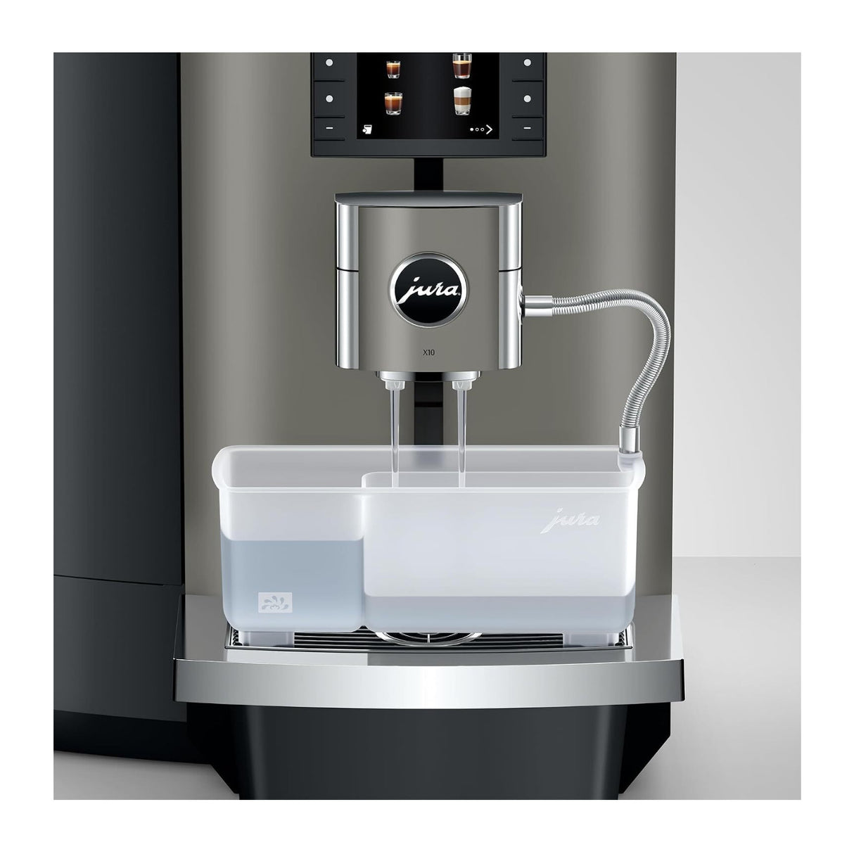JURA X10 (Dark Inox) Professional Automatic Coffee Machine with 34 Specialties