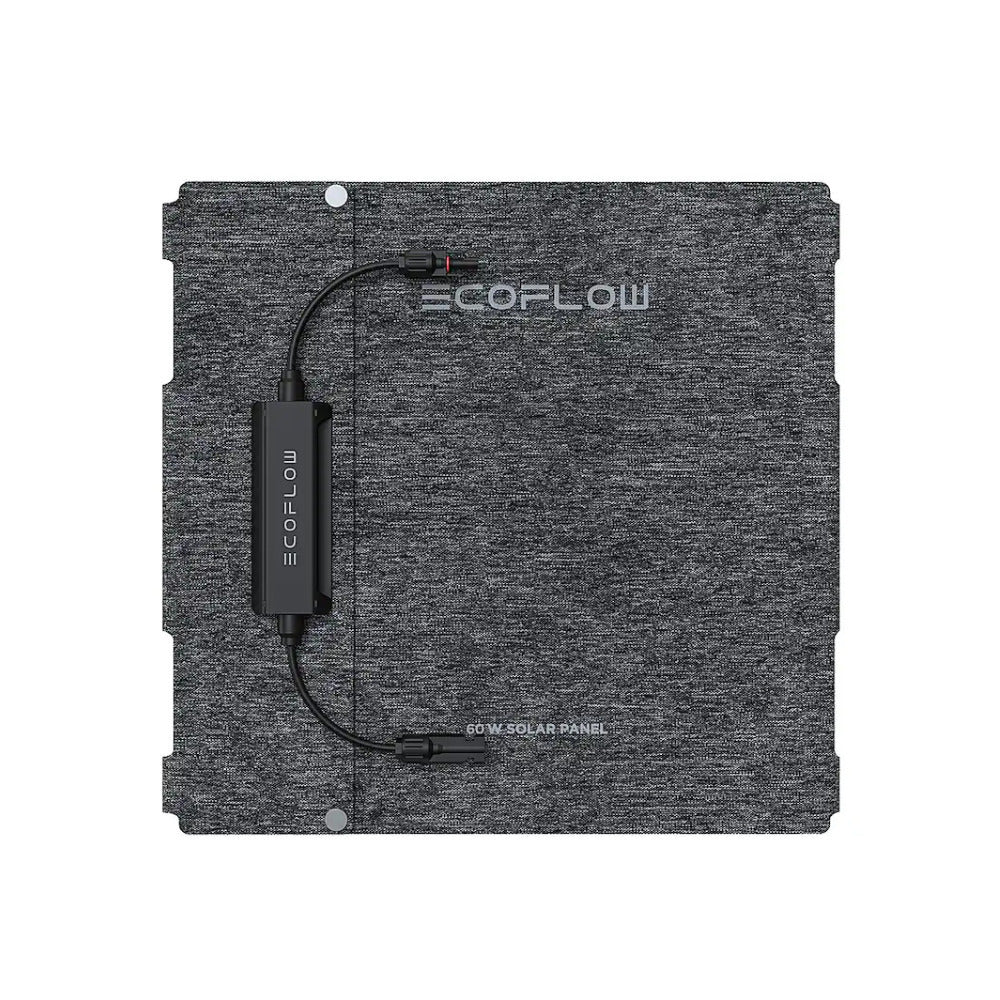 EcoFlow 60 Watt Portable Solar Panel with TOPCon Cells and Compact Folded Size