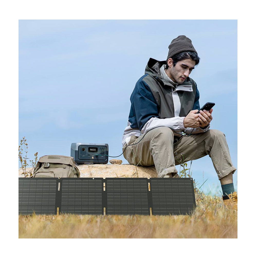 EcoFlow 60 Watt Portable Solar Panel with TOPCon Cells and Compact Folded Size