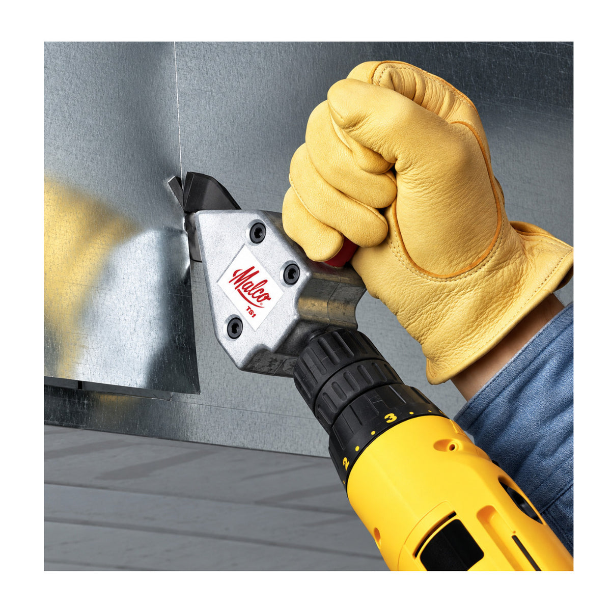 Malco TS1 TurboShear 20-Gauge Sheet Metal Cutting Drill Attachment for Cutting Building Materials