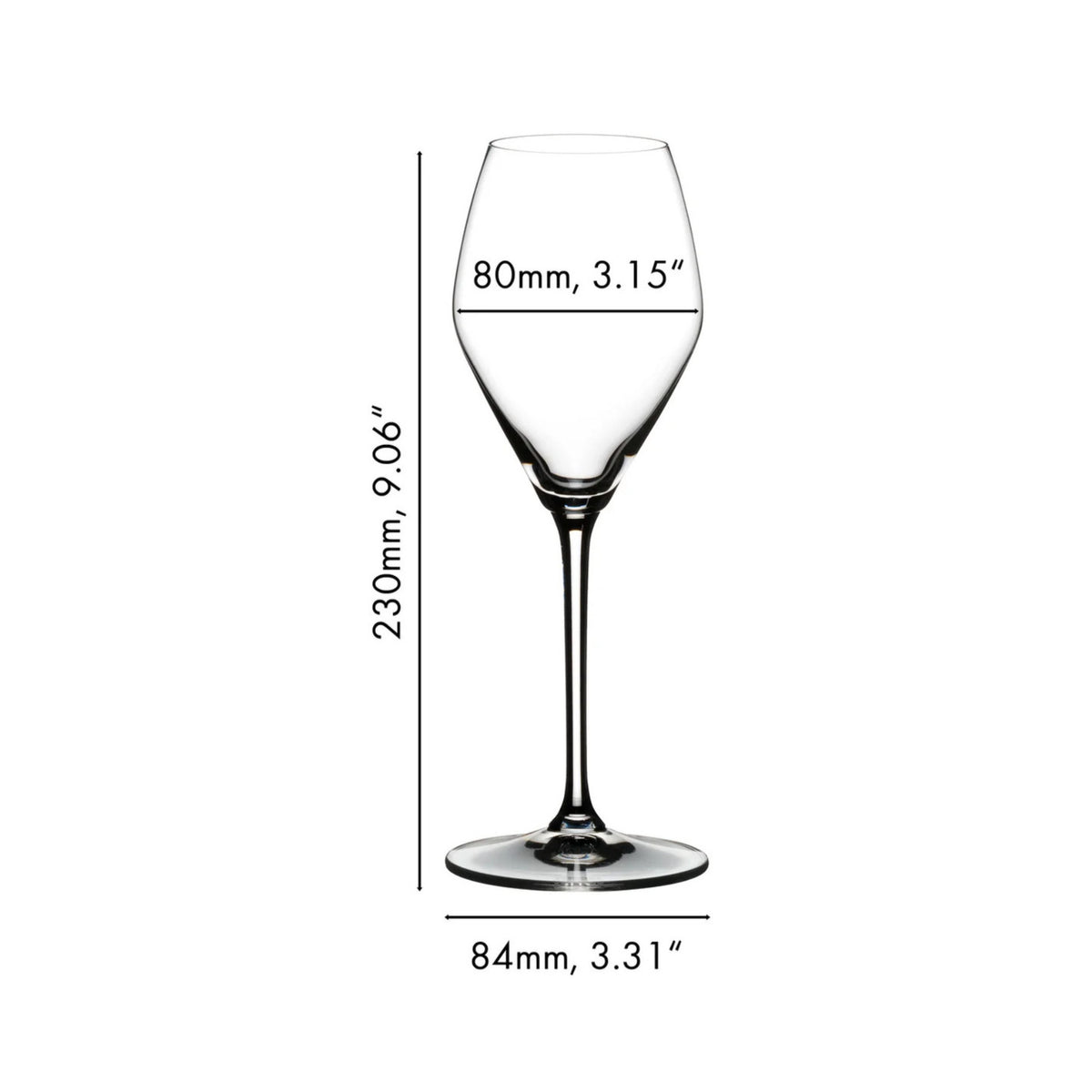 RIEDEL Extreme Rosé / Champagne Glasses with Diamond Shaped Bowls and 4.23 oz Capacity (2-Pack)
