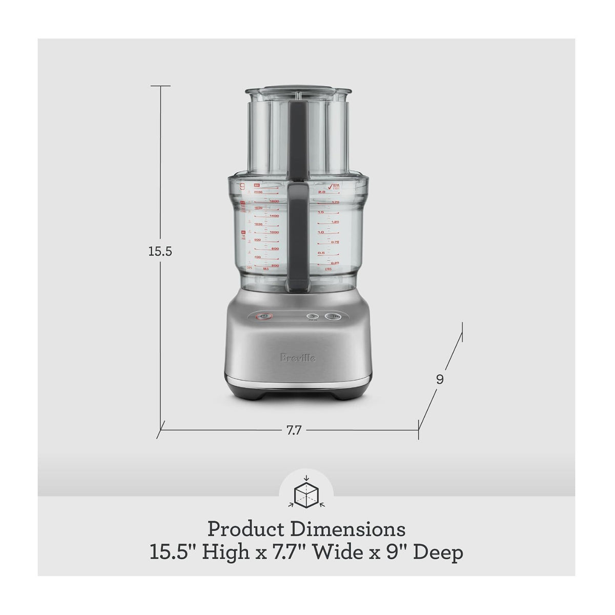 Breville BFP610 Sous Chef 9 Cup Food Processor (Brushed Stainless Steel)